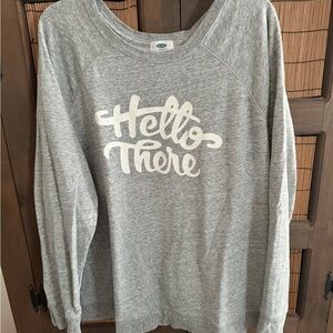 Old Navy Light Gray Crew Neck knit pullover